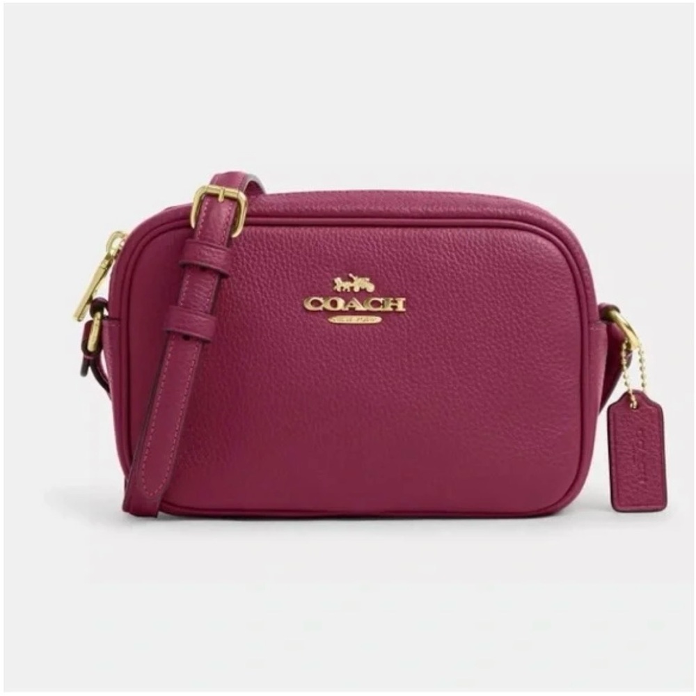 Coach Women's Jamie Leather Mini Camera Crossbody Bag Pink NWT